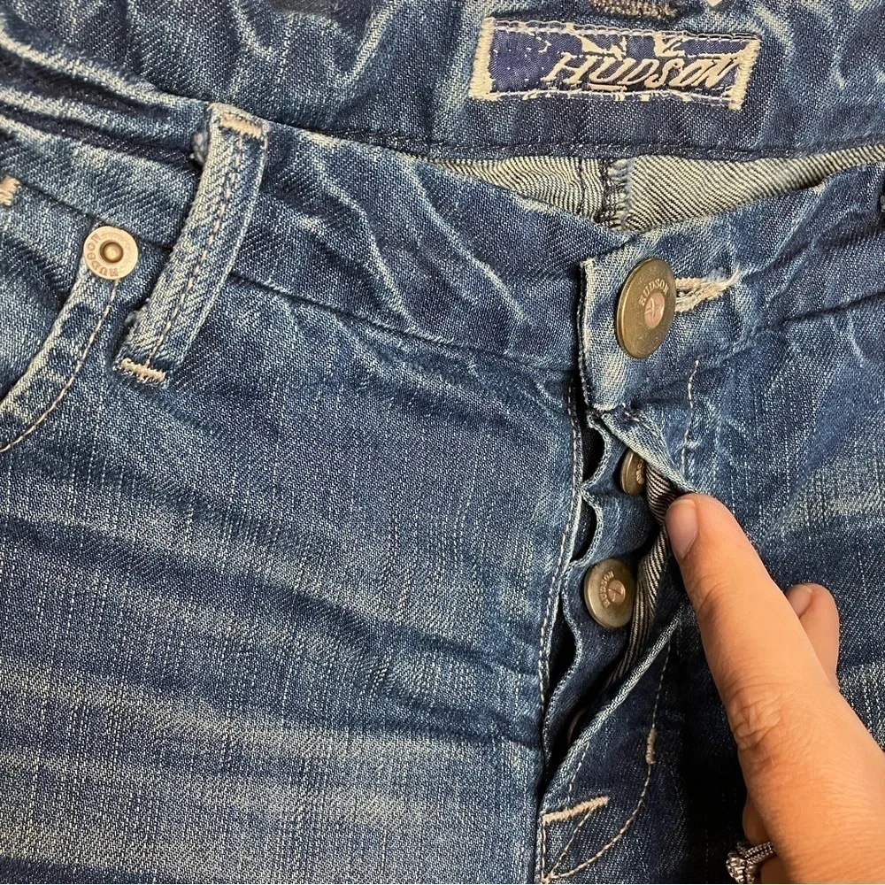 Hudson distressed cuffed denim shorts‎ size 27